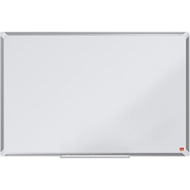 nobo Whiteboard Premium Plus, staal met nano-coating, magnetisch, B 900 x H 600 mm, incl. verwijderbaar pennenbakje en 1 boardmarker