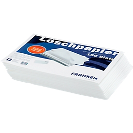 Non-tissé d'effacement de rechange Franken Z1925, pour effaceur de tableau Z1921, convient pour les tableaux blancs et magnétiques, blanc, 100 pièces