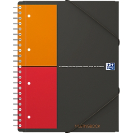 Notebook Oxford International Meetingbook, DIN A4, Optik Paper®, 80g/m², 80 sheets, 1 piece, squared