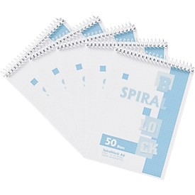 Notepad, squared, 5 pieces, DIN A6