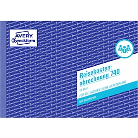 Notes de frais de déplacement n° 740 Avery Zweckform
