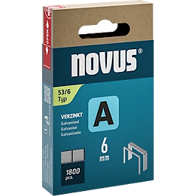 Novus nieten type A, lengte 6 mm, staaldraad, 2000 stuks