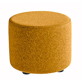 Nowy Styl Sitzhocker TAPA Round, Sperrholz, gepolstert, Schurwolle-Bezug, orange