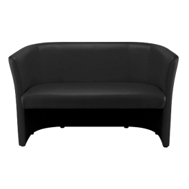 Nowy Styl Zweisitzer-Sofa CLUB DUO, Kunstleder, voll gepolstert, Sitzhöhe 455 mm, schwarz
