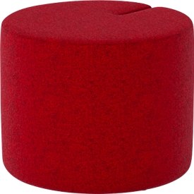 NowyStyl Pouf Tri.Ply S, modulable, tissu blazer, ø 55 cm, rouge