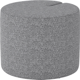 NowyStyl Sitzpouf Tri.Ply S, modular, Blazer-Stoff, ø 55 cm, grau