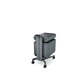 Office Caddy Workplace serie Sigel Move It, enkelzijdige houder voor Office Box S/L, handgreep, B 324 x D 489 x H 650-1001 mm, met toebehoren