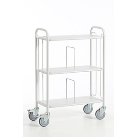 Office trolley with separating grille, 710 x 290 mm