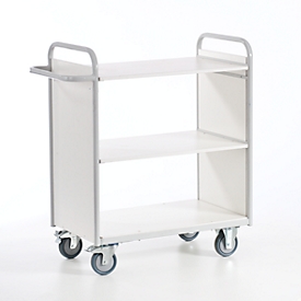 Office trolley with side walls, 800 x 500 mm, 150 kg load capacity