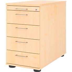 Onderkast Breno 13333, lade voor keukengerei, B 428 x D 800 x H 720-760 mm, spaanplaat, esdoorn