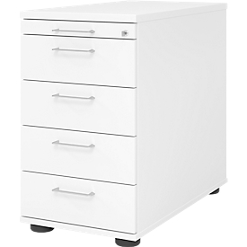 Onderkast Breno 13333, lade voor keukengerei, B 428 x D 800 x H 720-760 mm, spaanplaat, wit