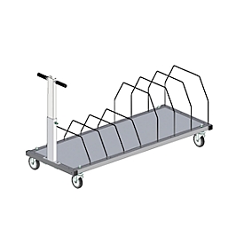 Ondertafelmagazijn voor inpak- en werktafel ROCHOLZ Systeem 1600/2000, lang, tot 160 vouwdozen, B 1600 x D 600 x H 604 mm, lichtgrijs