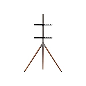 One for All WM 7471 - Aufstellung - Stativ - für Flachbildschirm - handgearbeitetes Holz - Nußbaum, gunmetal-grau - Bildschirmgröße: 81-165 cm (32"-65")
