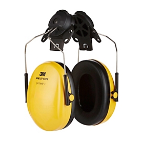 Oorkappen 3M PELTOR™ H510P3E, voor over veiligheidshelmen, EN 352 1:2020, SNR-waarde 26 dB, verstelbare hoofdband, geel-zwart, 1 stuk