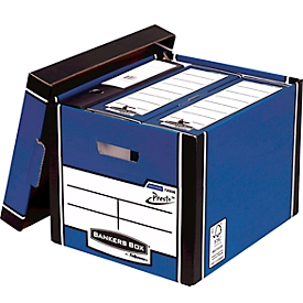 Opbergdozen Premium Tall Box BANKERS BOX - FSC gerecycled karton - B 330 x D 381 x H 298 mm - blauw - 5 stuks
