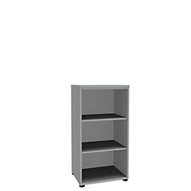 Open kast, 1-delig, 3 ordnerhoogten, b 600 mm, lichtgrijs