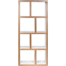 Open kast Berlin, honingraatplaat, wit/multiplex, B 700 x D 340 x H 1590 mm