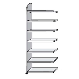 Open kast Dante®, stellingsectie, H 2600 x B 800 mm, zonder achterwand, wit