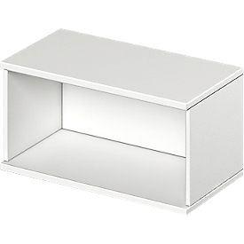 Open opzetkast TETRIS WOOD - B 800 x D 421 x H 400 mm - 1 OH - wit - ons merk Schäfer Shop Genius