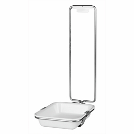 Ophardt Schalenhalter ingo-man® SH E 26, für Spender mit 500 ml, Bügel und herausnehmbare Abtropfschale, B 150 x T 265 x H 378 mm, Kunststoff/Metall