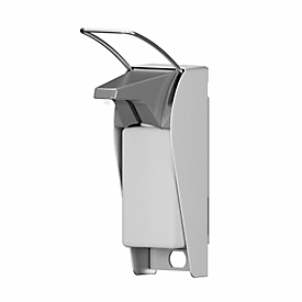 Ophardt Seifenspender ingo-man® GO E A/K, Wandmontage, 500 ml, nachfüllbar, mit Pumpe, B 81 x T 166 x H 302 mm, Aluminium/Kunststoff, 2 Stück