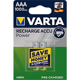 Oplaadbare batterijen van VARTA, micro AAA, 2 stuks