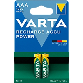 Oplaadbare batterijen van VARTA, micro AAA, 2 stuks