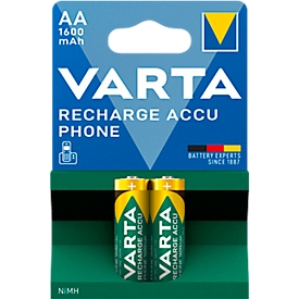 Oplaadbare batterijen VARTA PHONE T 398 Micro AAA, voor analoge/digitale telefoons, 2 stuks