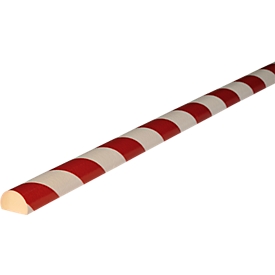 Oppervlaktebescherming type C, 5 m/rol, wit/rood