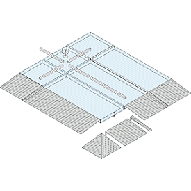 Oprijplaat, L 470 x B 850 mm