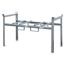 Opslagniveau voor CEMO vatenrek type 800, gegalvaniseerd staal, voor 2x 200 l vaten, B 1410 x D 660 x H 840 mm