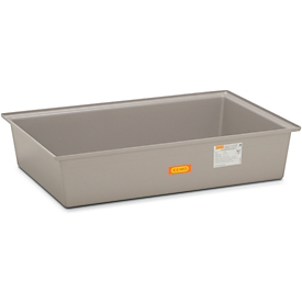 Opvangbak 220/2 - van glasvezelversterkte kunststof (GVK) - 220 liter - voor 2 vaten van 220 L - B 1280 x D 850 x H 270 mm - zonder rooster
