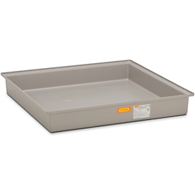 Opvangbak 220/4 - van glasvezelversterkte kunststof (GVK) - 220 liter - voor 4 vaten van 220 L - B 1280 x D 1280 x H 180 mm - zonder rooster