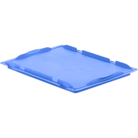 Opzetdeksel D43 voor Euronorm bak LTB/ELB, 400 x 300 mm, blauw