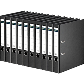 Ordner - A4 - rugbreedte 50 mm - zwart - 10 stuks - ons merk Schäfer Shop Select