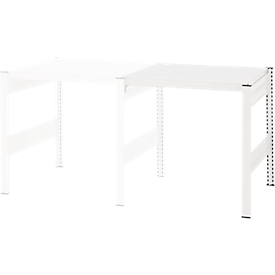 ORDO Professional creative table, add-on table, multifunctional, removable writing surface, mobile, W 760 x D 635 x H 825 mm, steel, traffic white RAL 9016