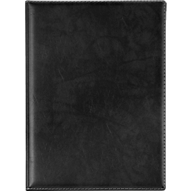 Organisateur Exquisit VELOFLEX, format A4, cuir, noir