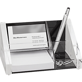 Organiseur pour bureau Wedo, l. 164 x P 97 x H 164 mm, acrylique transparent