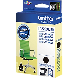 Original Brother Tintenpatrone LC-229XLBK, Einzelpack, schwarz