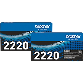 Original Brother Toner TN-2220, Doppelpack, schwarz