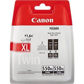 Original, Canon 2x Tintenpatrone PGI-550, schwarz