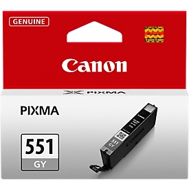 Original Canon ink cartridge CLI-551GY, single pack, gray