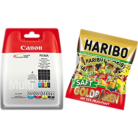 Original Canon Tintenpatronen CLI-551 CMYK, Mixpack, schwarz, cyan, gelb, magenta