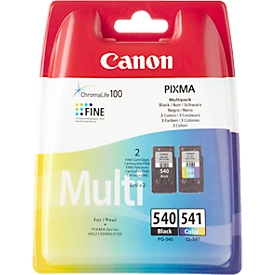 Original Canon Tintenpatronen PG-540/CL-541 CMYK, Mixpack, schwarz, Tri-Colour