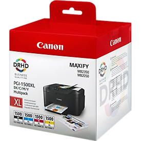 Original Canon Tintenpatronen PGI-1500XL CMYK, Mixpack, cyan, magenta, gelb, schwarz