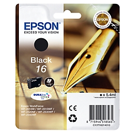 Original Epson Tintenpatrone 16, Einzelpack, schwarz