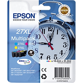 Original Epson Tintenpatronen 27XL CMY, Multipack, cyan, magenta, gelb