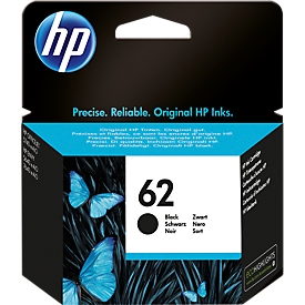 Original HP Ink cartridge 62, single pack, black