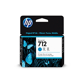 Original HP Ink Cartridge 712, single pack, cyan
