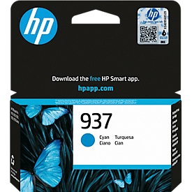 Original HP Tintenpatrone 937 (4S6W2NE), bis zu 800 Seiten, Einzelpack, cyan